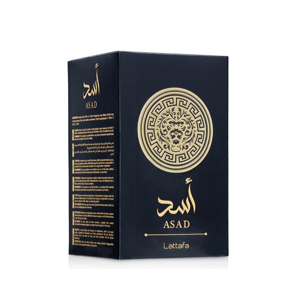 Lattafa Asad Lattafa für Unisex Eau de Parfum Spray, 100 ml Herren Damen Parfum