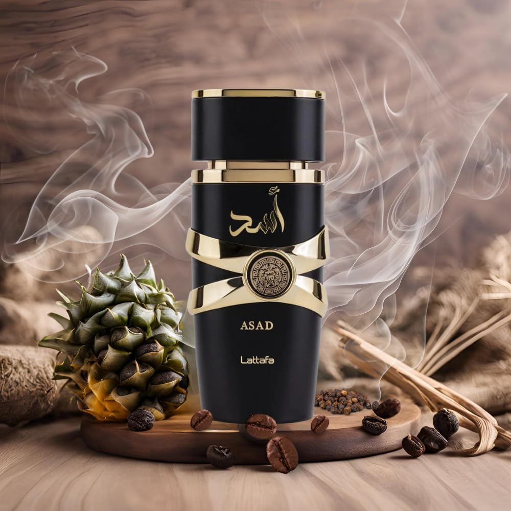 Lattafa Asad Lattafa für Unisex Eau de Parfum Spray, 100 ml Herren Damen Parfum